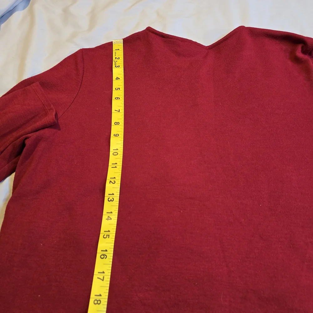 Worthington Knits Red Embroidered Button Front Cardigan XL - Picture 6 of 7